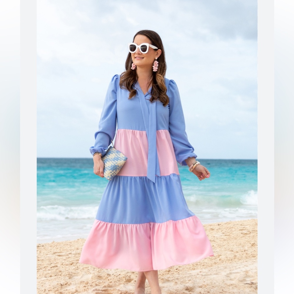 STS| Set to Sable Charade Ann Color Block Dress | Size XL - Picture 1 of 10